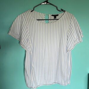 Banana Republic light blue and white striped blouse, size medium